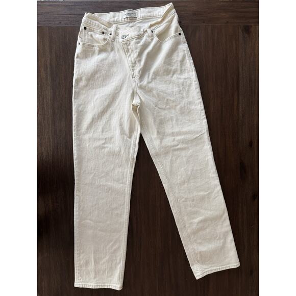 Abercrombie & Fitch 29/8 Jeans 90s Straight Ultra High Rise Asymmetrical - Picture 1 of 8